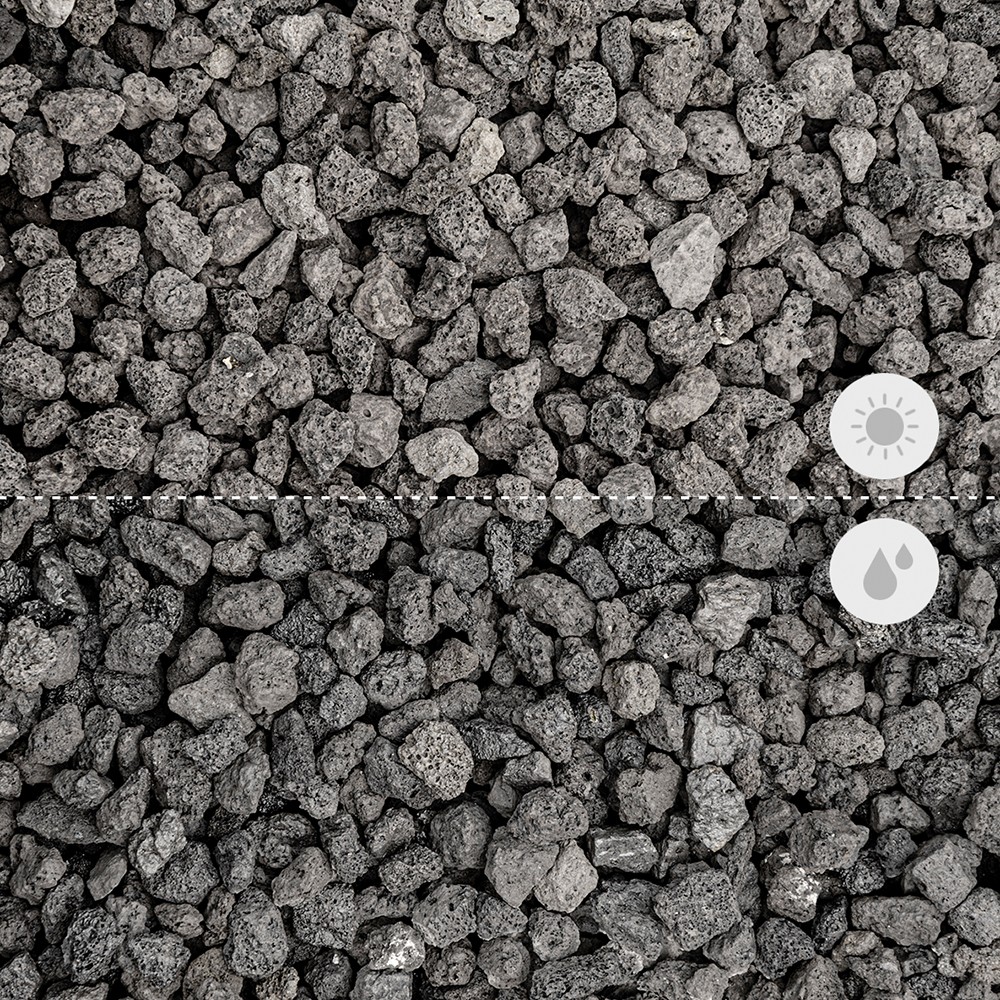 Mulch Lava, grau-schwarz